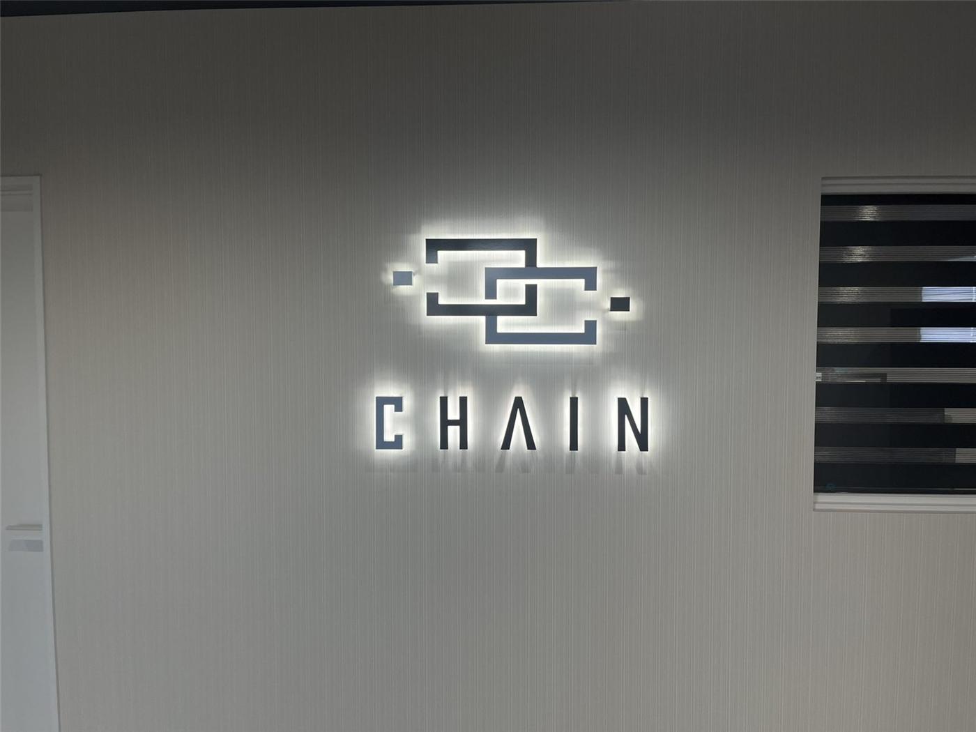 株式会社CHAIN 事務所のサイン
