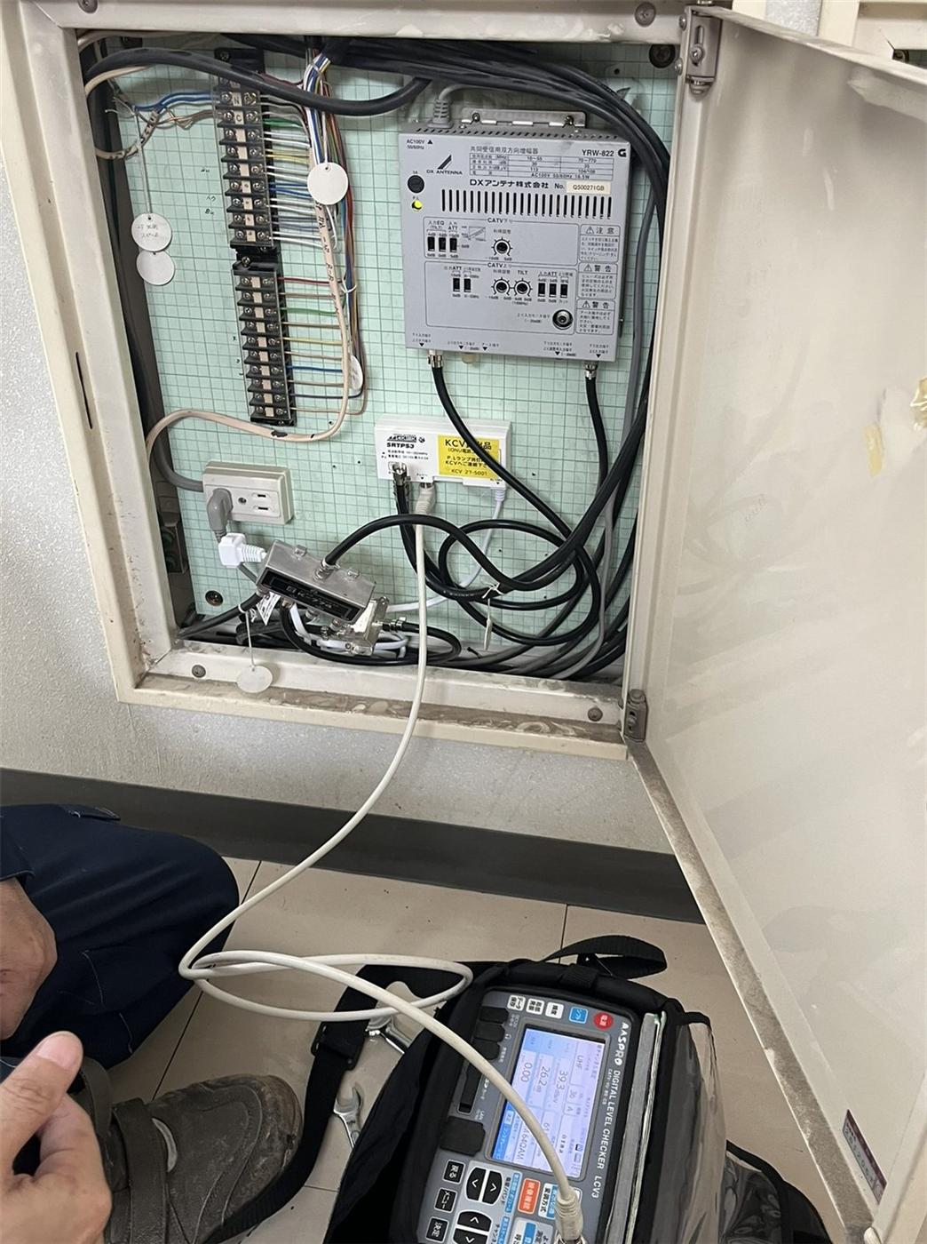 共聴設備の受信レベル測定